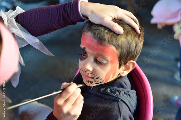 Obraz bambino con trucco