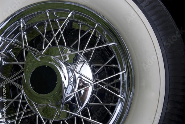 Obraz Close up detail of a classic car at a car show