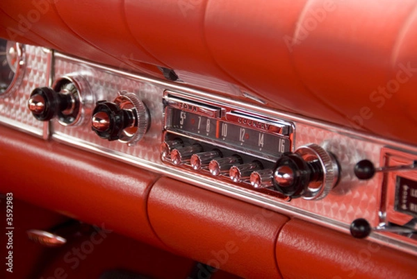 Obraz Close up detail of a classic car at a car show