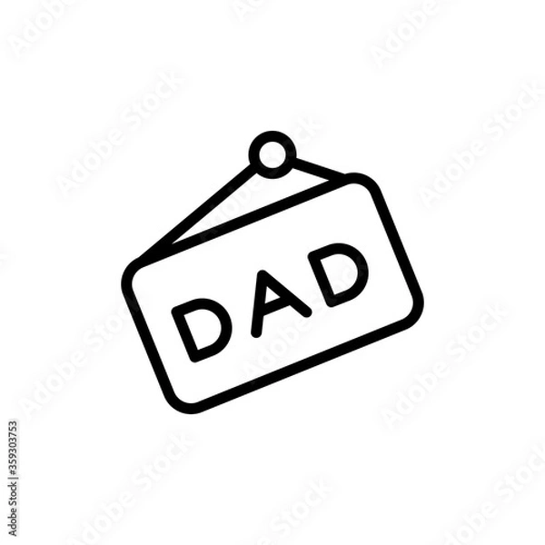 Obraz DAD, sign icon. Simple line, outline vector elements of cultural activities icons for ui and ux, website or mobile application
