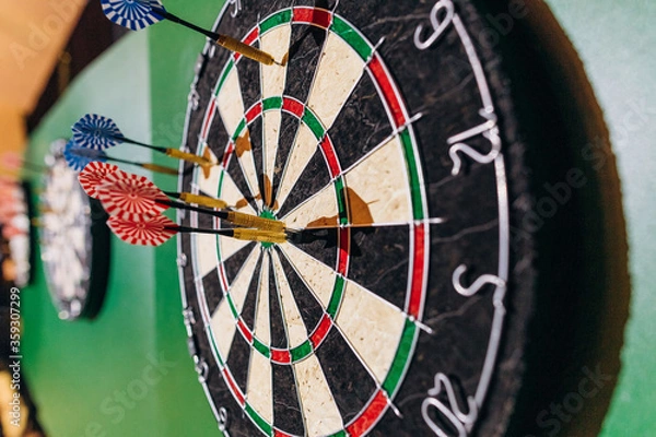 Fototapeta dartboard game target entertainment perfect accurate bullseye