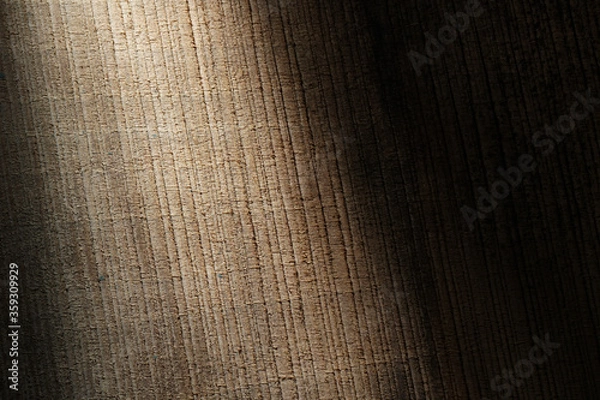 Fototapeta Rough sawn wooden texture, abstract background, copy space