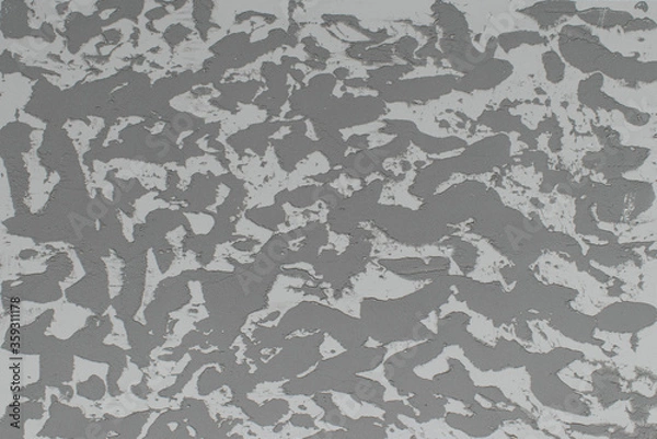 Obraz Decorative, light and dark gray colored wall plaster and paint with brush marks. High resolution cement texture.