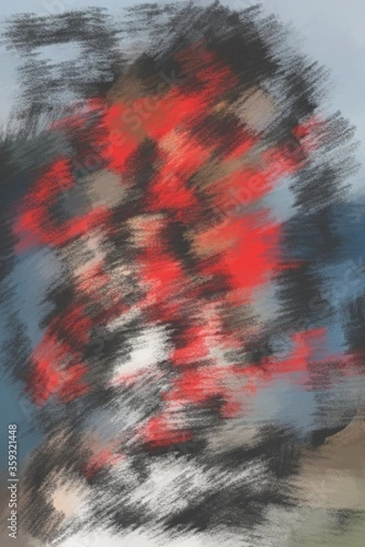 Obraz red and white background