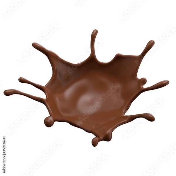 Fototapeta Chocolate Milk splash 3d realistic