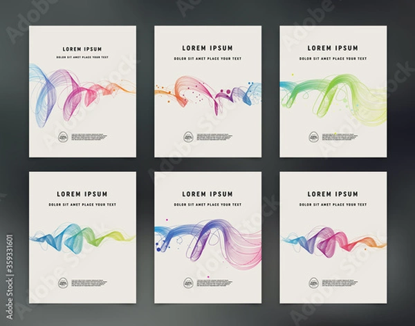 Obraz Vector flyer design template collection, page layout set