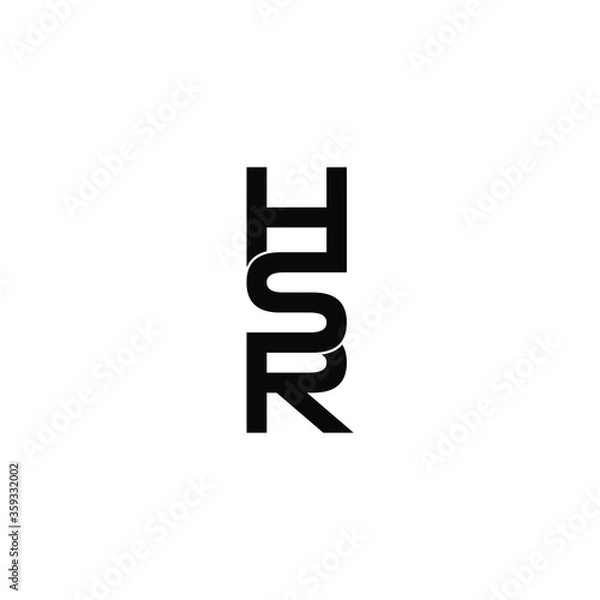 Obraz hsr letter original monogram logo design