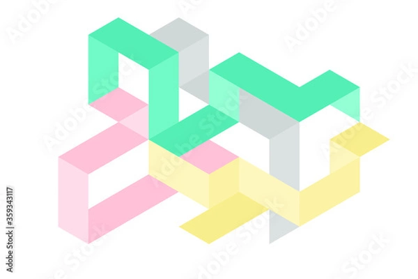 Obraz Color geometric design, vector background.