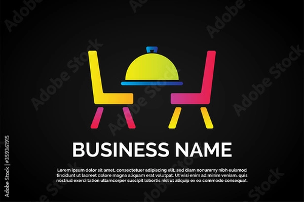 Obraz Unique Logo Template Restaurant letter L Monogram