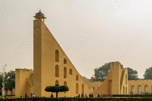Obraz Jaipur, Rajasthan, India; Feb, 2020 : the biggest sundial in the Jantar Mantar, Jaipur, Rajasthan, India