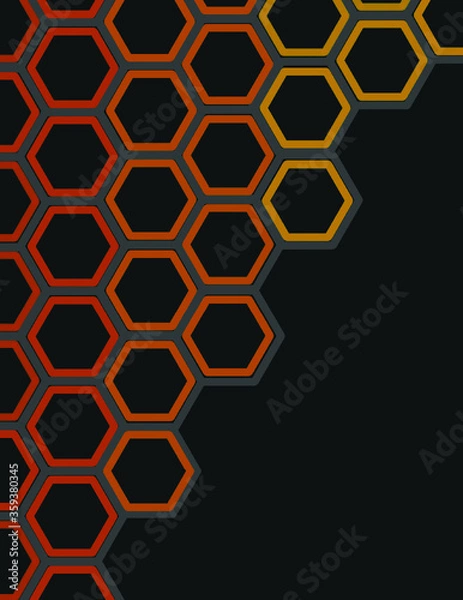 Obraz Hexagonal abstract background