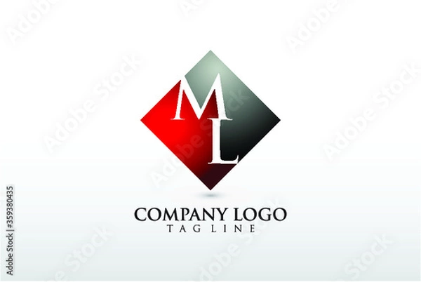 Fototapeta ML, LM company logo vector