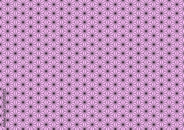 Obraz asanoha pink pattern