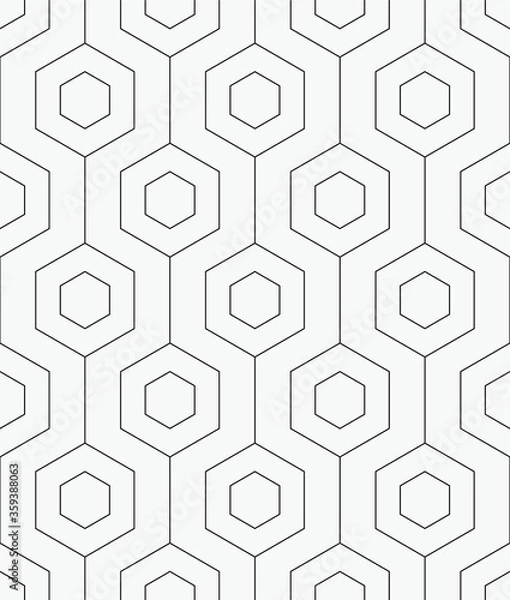 Fototapeta  Vector seamless pattern. Modern stylish texture. Repeating geometric hexagons.