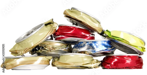 Fototapeta Shape from smashed cans