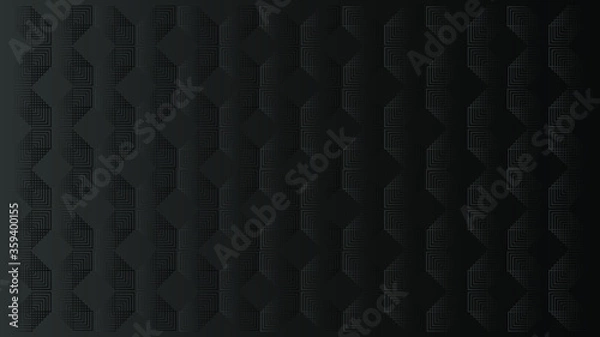 Fototapeta 3d black pattern modern texture background design vector template