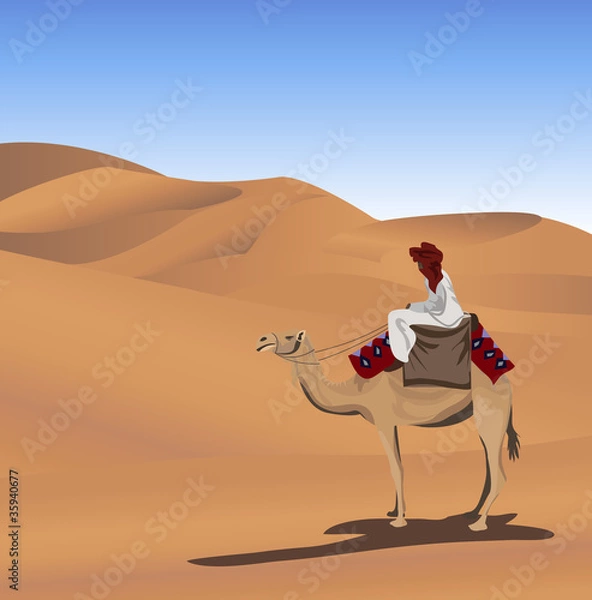 Fototapeta Bedouin and Camel