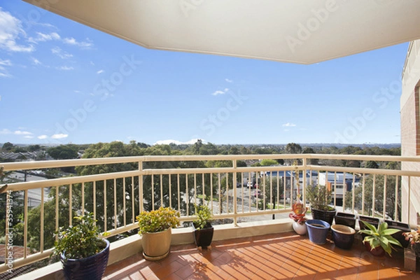 Obraz balkon z widokiem