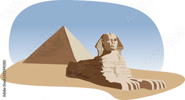 Fototapeta Sphinx and the Pyramids