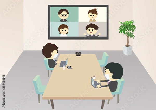 Fototapeta オンライン会議
