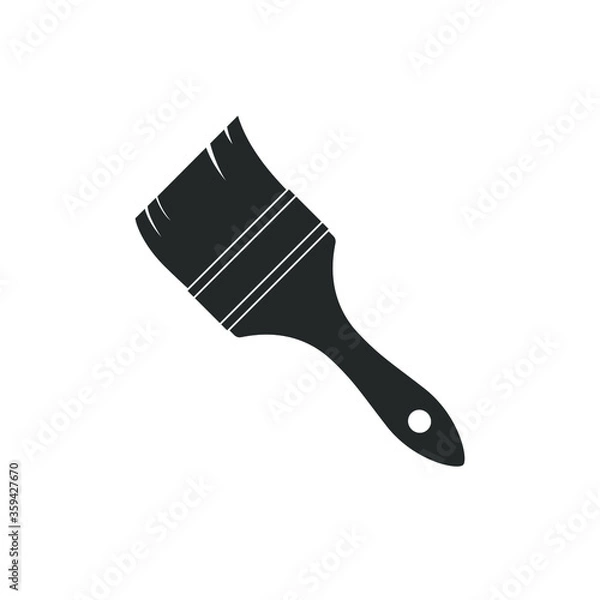 Fototapeta Paintbrush  graphic icon. Paintbrush sign isolated on white background. Working tool painter symbol. Vector illustration