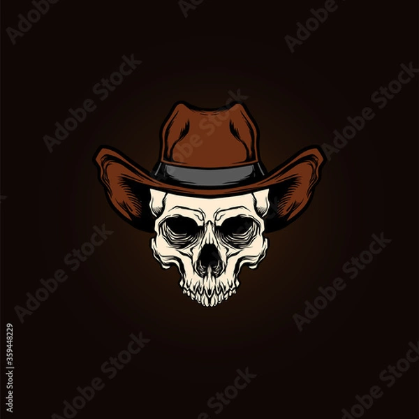 Obraz Skull Head Cowboy