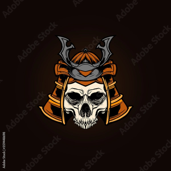 Obraz Skull Head Bushido