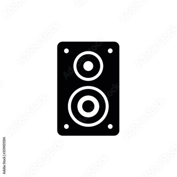 Obraz black speaker isolated on white