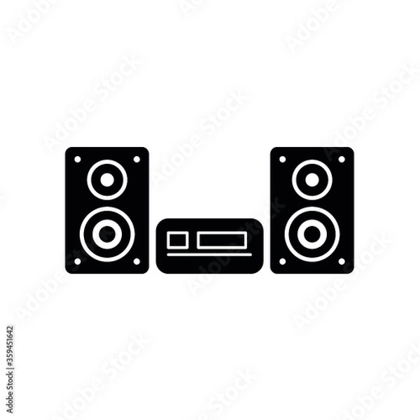 Obraz audio speakers icon set