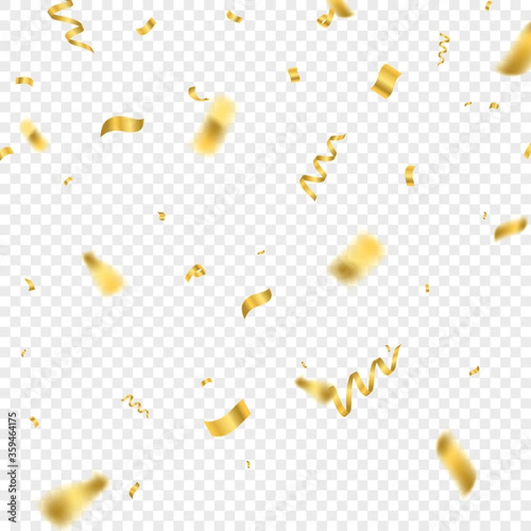 Obraz Realistic 3d Detailed Confetti Decoration Background. Vector