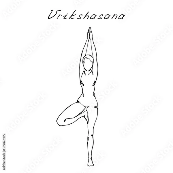 Fototapeta Vector illustration with indoor online physical exercises.