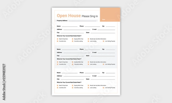 Obraz Please Sign In Flyer