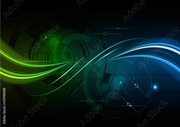 Fototapeta shiny wave