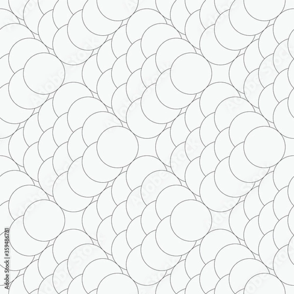 Fototapeta  Vector seamless pattern. Stylish texture with figures from circles. Geometric lattice pattern.