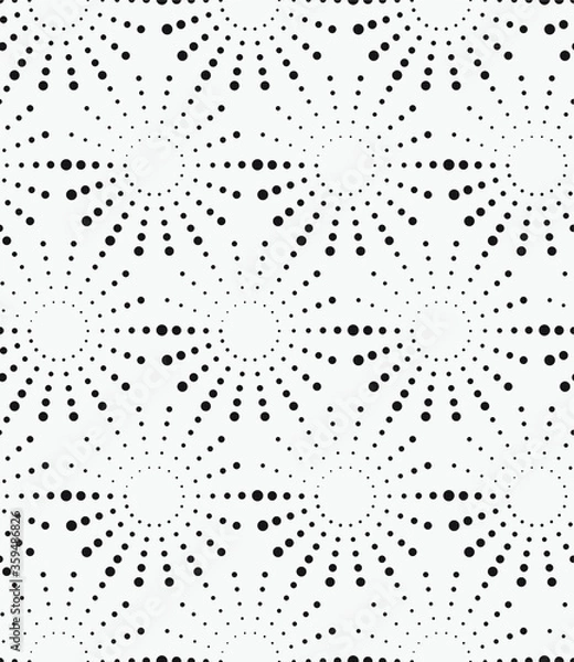 Fototapeta  Vector seamless pattern. Stylish texture with figures from circles. Geometric lattice pattern.
