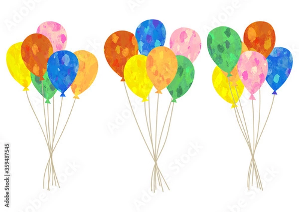 Obraz ベクター　束ねられたバルーンのイラスト