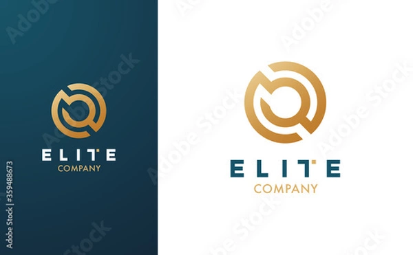 Fototapeta Premium Vector O Logo in two colour variations. Beautiful Logotype for luxury branding. Elegant and stylish design for your Elite company.