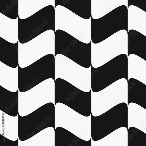 Fototapeta  Vector seamless pattern. Modern stylish texture with wavy stripes. Geometric abstract background.