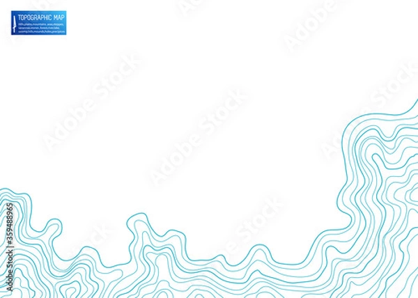 Fototapeta topographic map vector illustration abstract height lines isolated on a white background