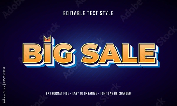 Fototapeta Editable text effects promotion concept