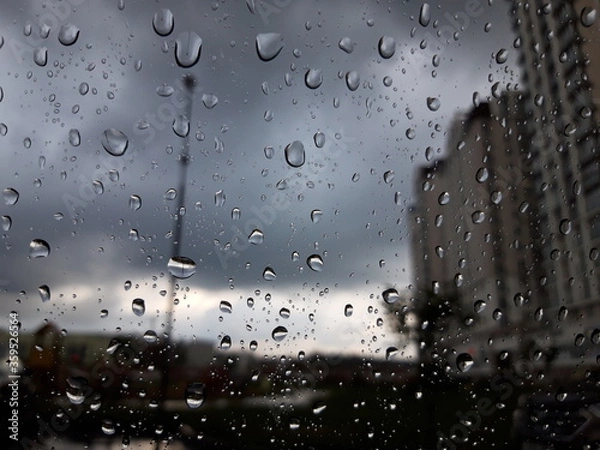 Fototapeta raindrops on window