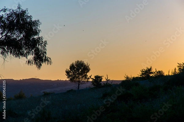 Obraz sunset in the mountains