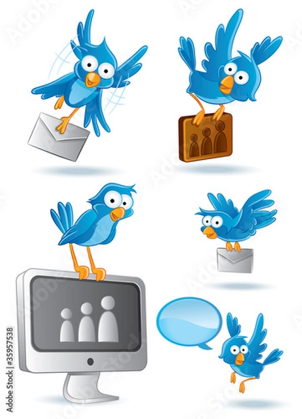 Obraz Social Network Blue Bird