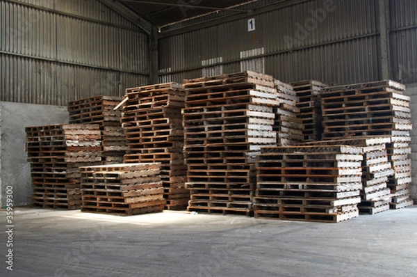 Obraz wooden pallets