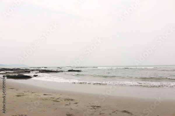 Obraz waves and rocks on the Arabian sea Goa