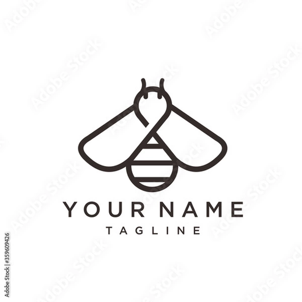 Obraz firefly logo vector icon template and Bee Logo design