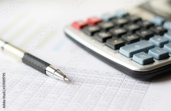Fototapeta Analysis of the financial report. Business and finance concept