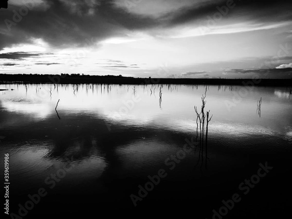 Obraz lake and clouds