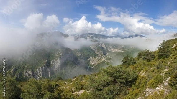 Obraz mountain landscape with clouds