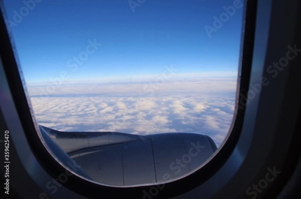 Fototapeta outside view in flight